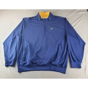 Donald Ross Sweater Men XL Blue 1/4 Zip Pullover Performance Golf Logo